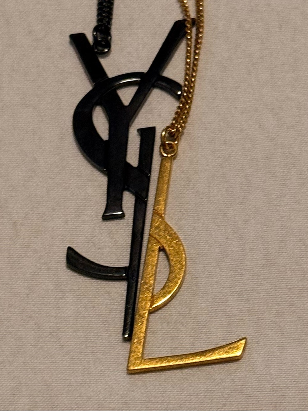 Yves Saint Laurent Deconstructed Monogram Pendant Necklace